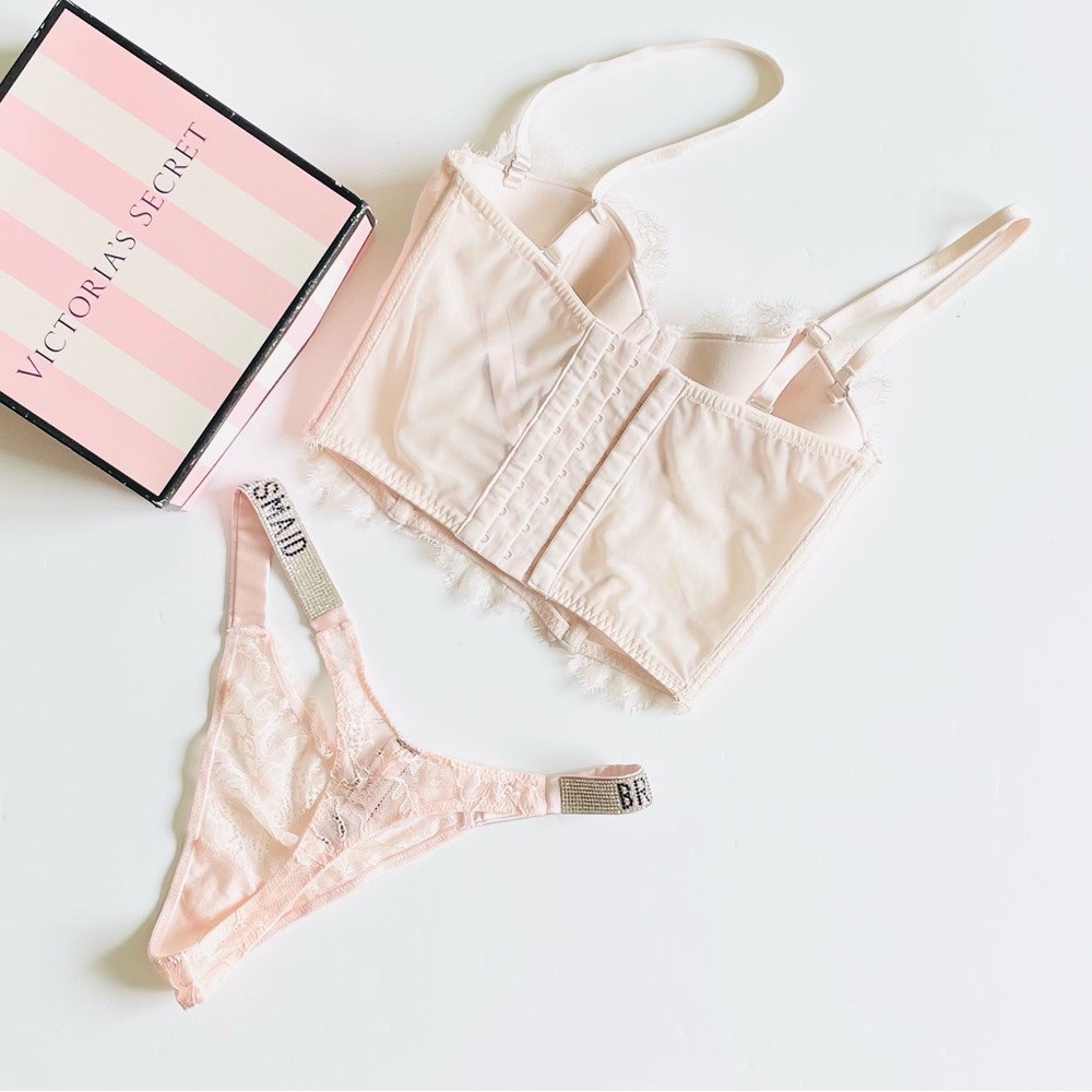 32C SMALL Victoria’s Secret blush pink bra set - Picture 7 of 9